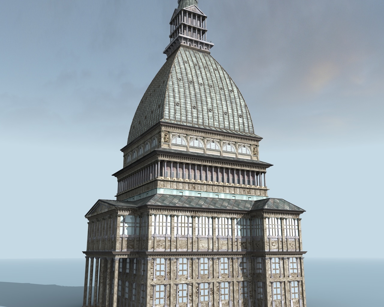 3d c4d mole antonelliana antonelli