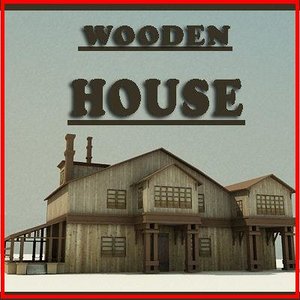 3d model of wooden house