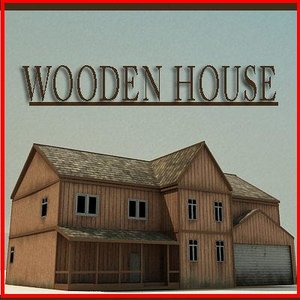 3d wooden house