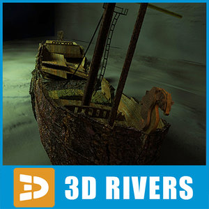 sunken ship underwater 3d 3ds