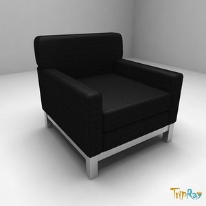 3d model chair armchair visitor