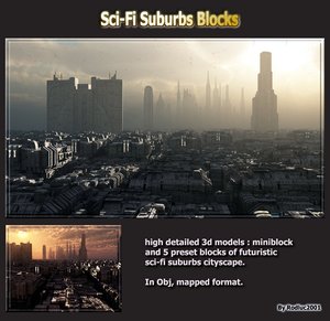 blocks cityscape 3d model