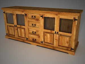 3d model of rustic furniture aparador