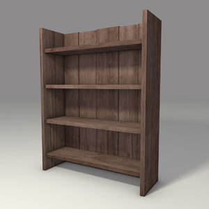 3ds rustic bookcase
