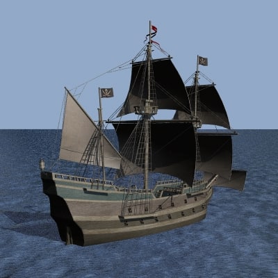 3d model pirate ship