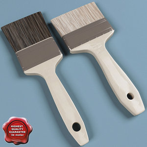 paintbrushs modelled 3d model