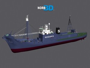 3d model of whale boat