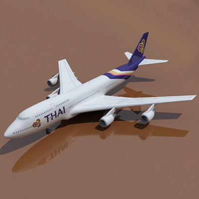 3d b 747 thai model