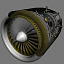 aircraft jet engine 3d model