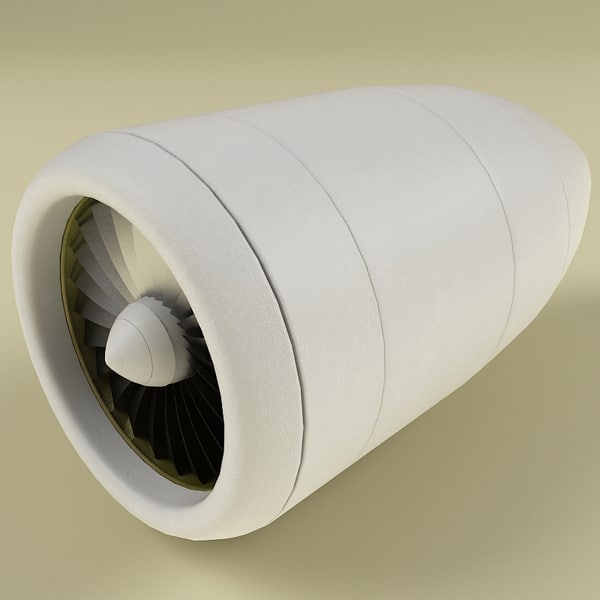 aircraft jet engine 3d model