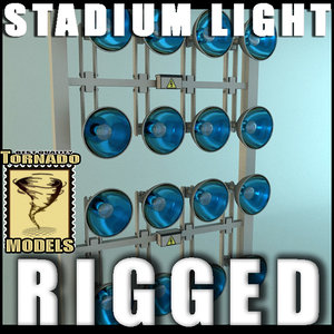 slider control added stadium light 3d model