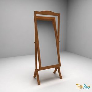 free glass cheval-glass 3d model