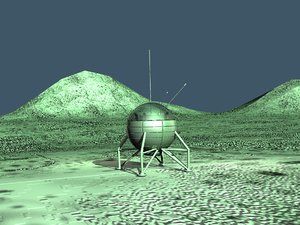 3d model of space lander andromeda cob