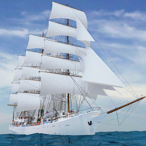 3d modern sailing ship model