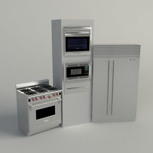 3d model sub-zero wolf appliance -