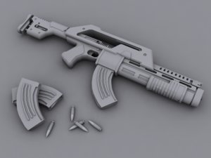 3d model assualt rifle