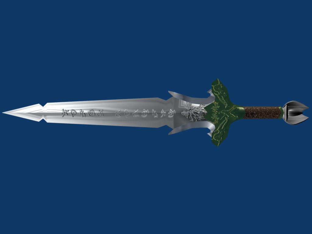 3d fantasy sword atlantean model