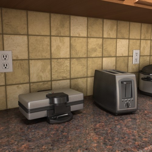 kitchen appliance set 3d max