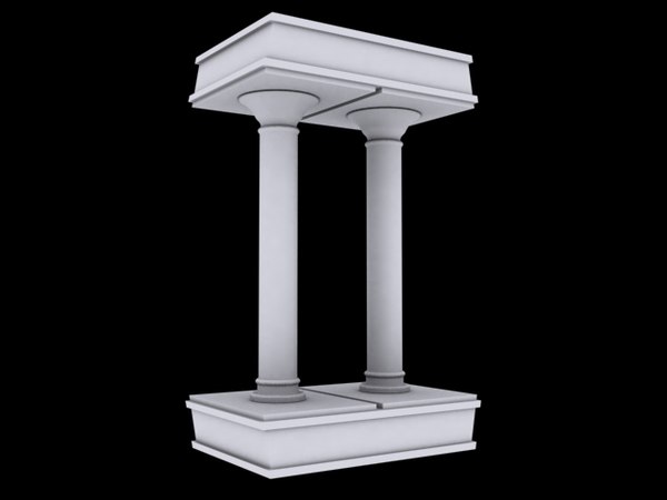 3d pillars model