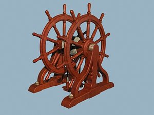 3ds max double wheel ship