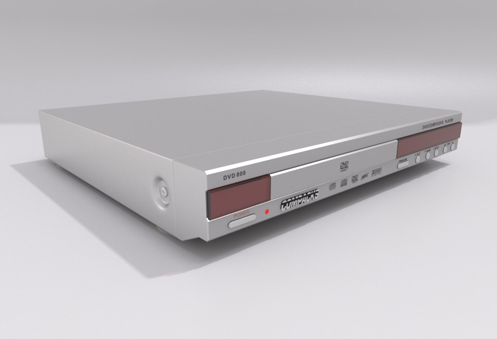dvd player compacks 3d model