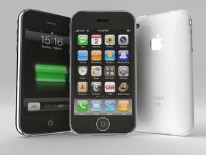 apple iphone 3g 3d obj