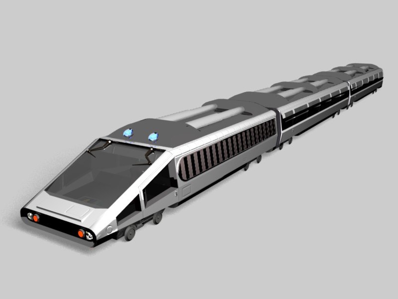 train futuristic 3d model