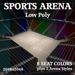 3d sports arena indoor play model