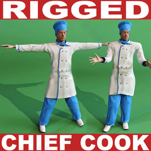 chief cook rigged biped 3d max