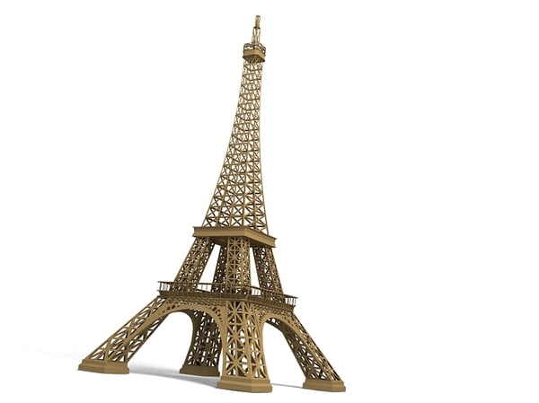 3d eiffel tower model