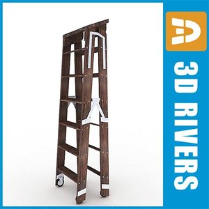 3d ladder stairs model