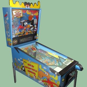 arcade pinball machine bullwinkle 3d max