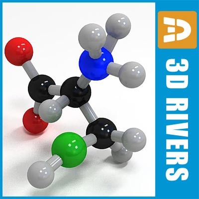 element car model free 3d model cysteine structure 3d molecule