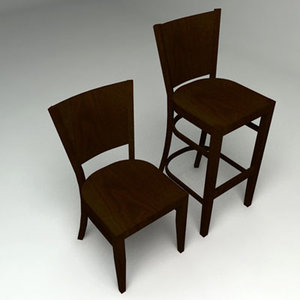 chairs bergamo ws 3d 3ds