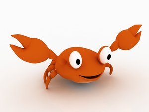 cartoon crab 3d model