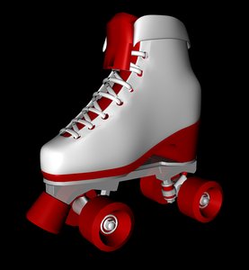 3d old school skate roller