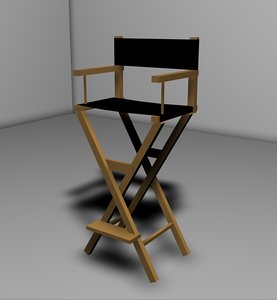 3d model director chair silla cine