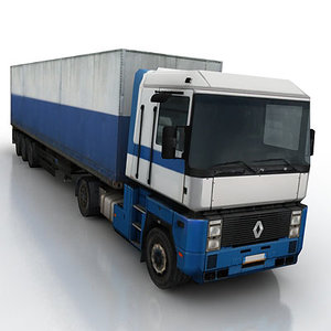 vehicle truck trailer 3d max