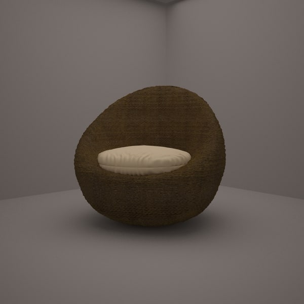 3ds rattan armchair sphere