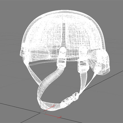 army ach helmet 3d model