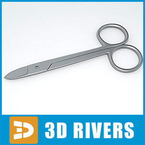 3d model crown scissors