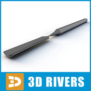 3d model cement spatula 02