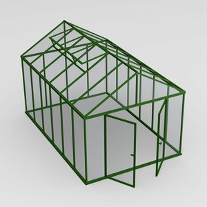 3d model house green greenhouse