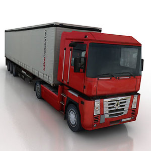 vehicle truck trailer 3d model