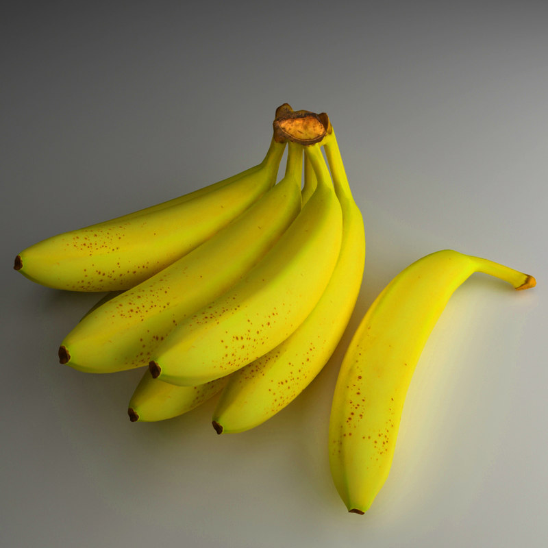 3d banana fruits model