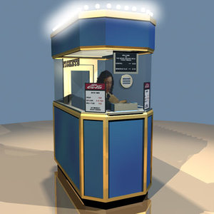 ticket booth movie 01 3d model