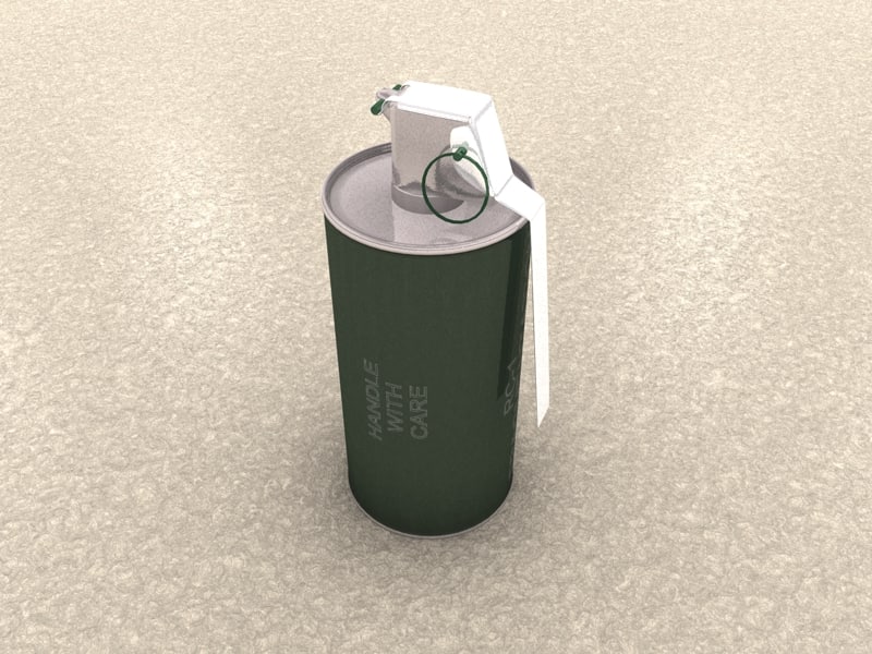 free fragmentation grenade 3d model