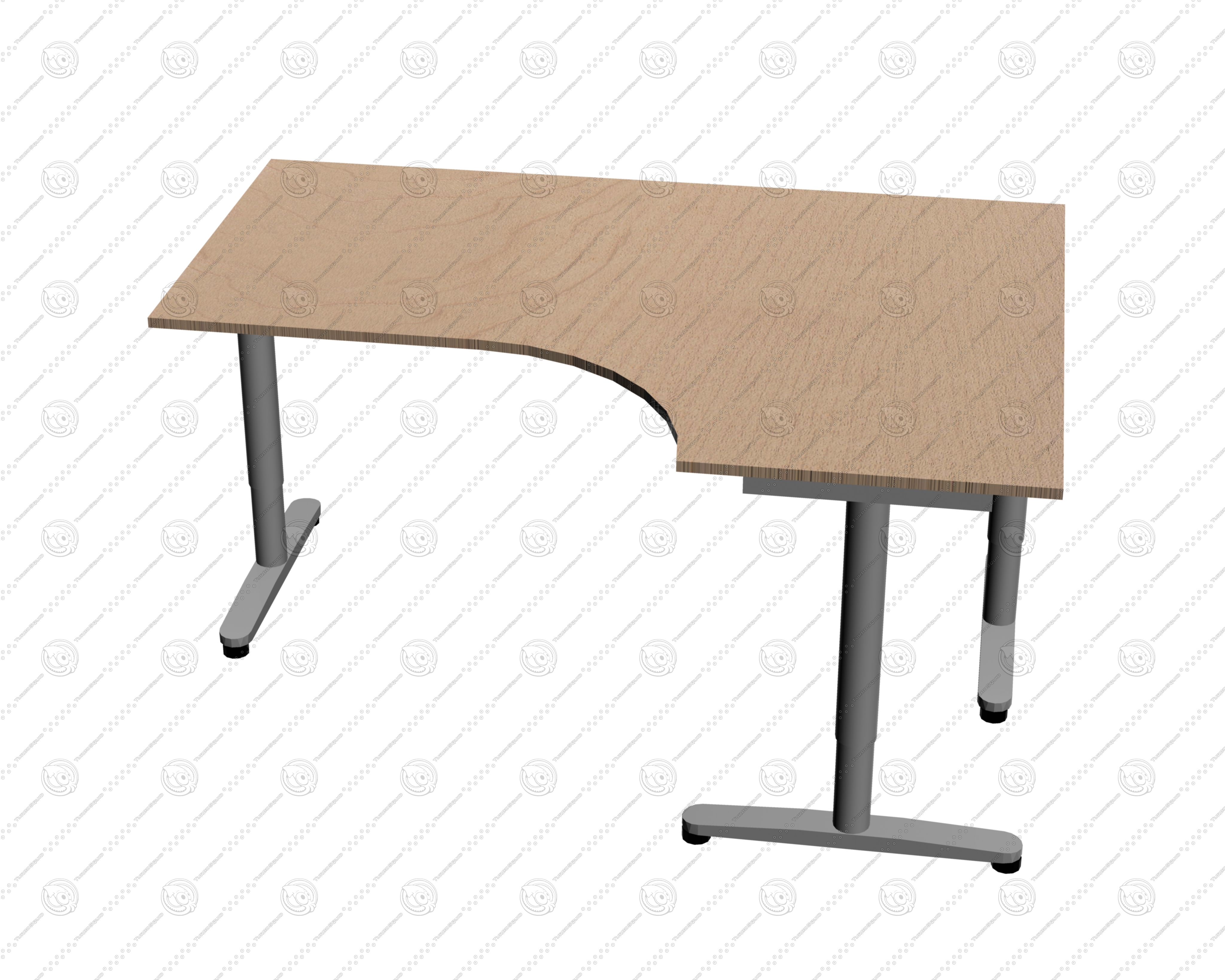 3d Ikea Galant Desk Right Model
