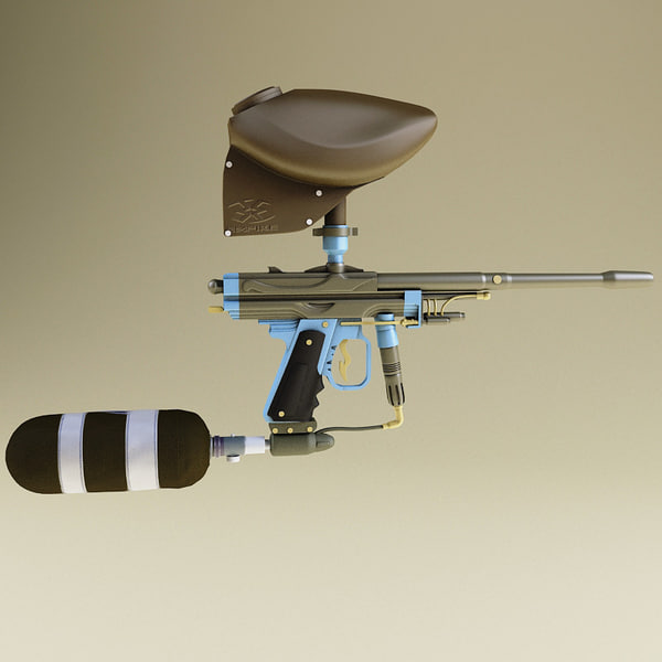 paintball marker aim autococker 3d max