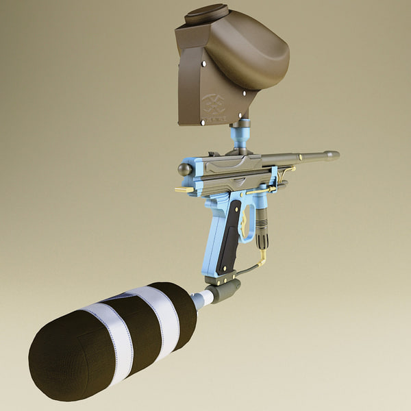 paintball marker aim autococker 3d max